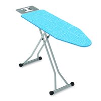 Masa de calcat Ertone G111M, vopsea electrostatica, husa bumbac si poliester, suport pentru fierul de calcat, priza incorporabila, 38 x 93 x 120 cm