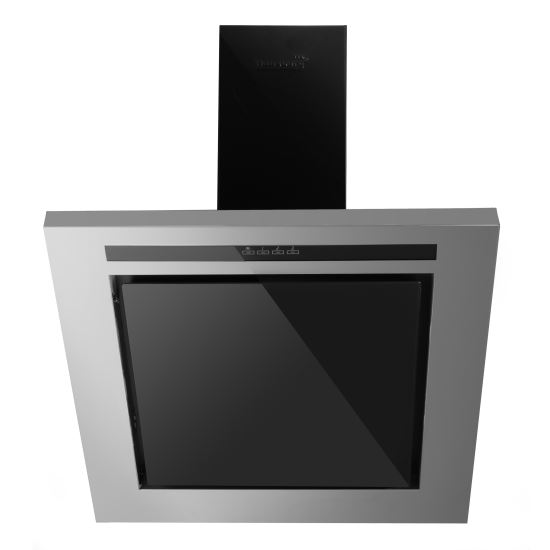 Декоративен аспиратор за вграждане Hausberg HB-1255, Всмукателна мощност 650 m3/h, 1 мотор, 60 см, Алуминиев филтър, Черен/Сребрист