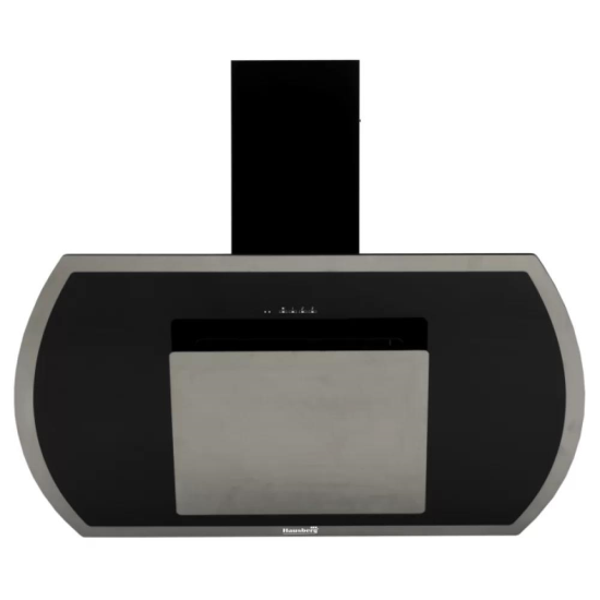 Декоративен аспиратор Hausberg HB-1395, мощност на абсорбиране 650 Mc/H, 60 см, сензорно управление, алуминиев филтър, черен