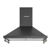 Декоративен аспиратор Hausberg HB-1505RST, всмукателна мощност 450 m3/h, 1 мотор, 60 cm неръждаема стомана, Rustic Black