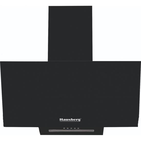 Hausberg HB-1510NG декоративен аспиратор за вграждане, 60см, алуминиев филтър, еко мотор 450м3/ч, Черен