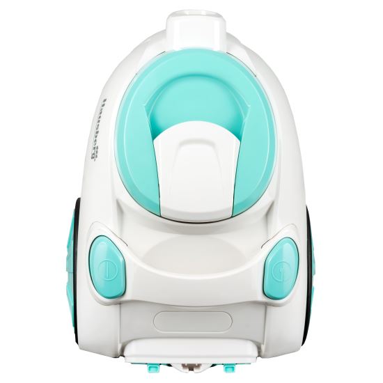 Прахосмукачка без торба Hausberg HB-2005VR, циклонна, сухо засмукване, Hepa филтър, мултициклонна технология, 3L, 700W, 79dB, Бяло-Тюркоаз