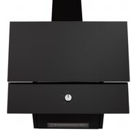 Декоративен аспиратор за вграждане Hausberg HB-2285NG, 163W, Алуминиев филтър, максимална мощност на абсорбиране 650 m3/h, 60 см, Черен