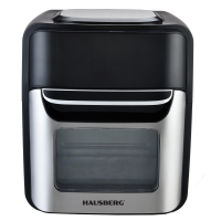 Friteuza fara ulei-Cuptor cu aer cald, Air Fryer HAUSBERG HB-2370, 12 programe, capacitate 12L, putere 1800-2000W, reglare temperatura 80-200°C