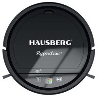 Прахосмукачка-робот Hausberg HB3005, WiFi, 20W, прахосмукачка и моп, гласово управление, почиства повърхности 90-120m/2, Автономия 2 часа, контейнер за прах 350 ml, Ниво на шум 65 dB, Черен