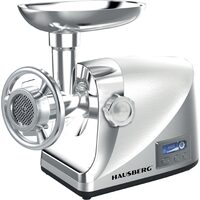 Masina tocat Hausberg HB-3455, 3500W, 2Kg/min, Impingator legume, Carcasa aluminiu, Motor cupru