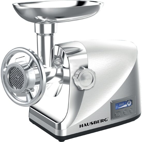 Masina tocat Hausberg HB-3455, 3500W, 2Kg/min, Impingator legume, Carcasa aluminiu, Motor cupru