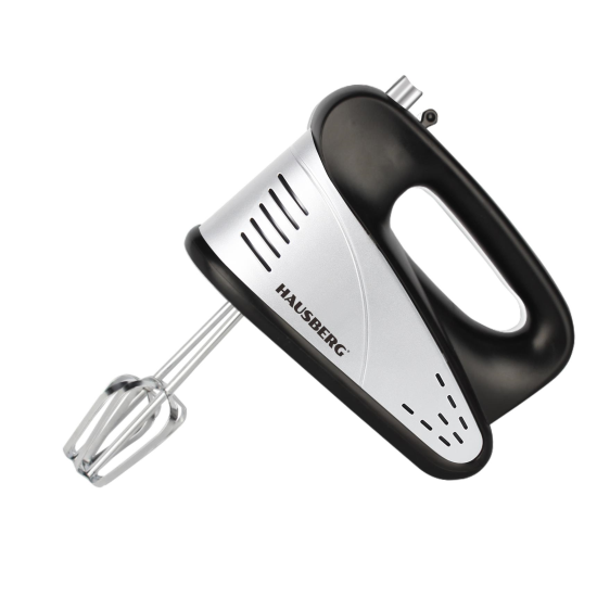 Mixer de mana Hausberg HB-4210NG, 300 W, 5 viteze, Negru/Gri