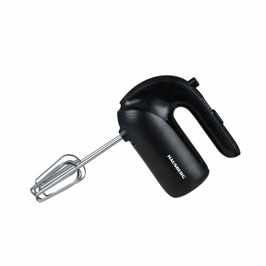 Mixer de mana HAUSBERG HB-4215NG, 250W, 5 viteze, Nivel zgomot 85 dB, Accesorii incluse, Negru