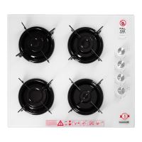 Plita incorporabila Hausberg HB-563AB, Gaz, 4 arzatoare, aprindere electrica, Alb