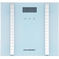 Cantar de baie Hausberg HB-6004AB, 180kg, Afisaj Led, inchidere automata, putere 6V, Alb