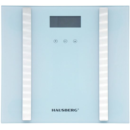 Cantar de baie Hausberg HB-6004AB, 180kg, Afisaj Led, inchidere automata, putere 6V, Alb