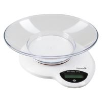 Cantar de bucatarie Hausberg HB-6015AB, 3kg, cu Bol din Plasic, Alb