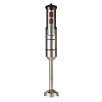Blender de mana Hausberg HB-7668NG, 1000 W, 2 viteze, lama din otel inoxidabil, motor cupru, Negru-Inox