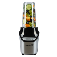 Blender 2 in 1 , putere 1000W, Hausberg HB7705NG, Nutrition Extractor,8 piese, Negru
