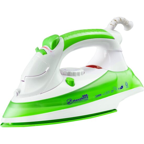 Ютия Hausberg HB-7805VR, керамична гладеща плоча, пароструйка 12g/min, вертикална пара 25g/min, система против капене, система за самопочистване, 2200W