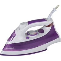 Ютия Hausberg HB-7807MV, керамична гладеща плоча, парна струя 12g/min, вертикална пара 25g/min, система против капене, самопочистваща се система, 2200W, лилаво
