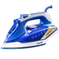 Ютия Hausberg HB-7880BL, 2300W, Гладеща плоча с керамично покритие, резервоар за вода 400 мл, бяло/синьо