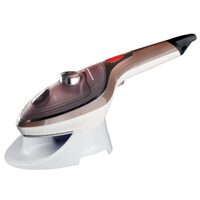 Fier de calcat vertical cu talpa ceramica Hausberg HB-7885MR, 900-1000W ,accesoriu detasabil cu 2 perie, Maro