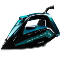 Ютия Hausberg HB-7898NG, керамична гладеща плоча, парна струя 18g/min, функция спрей 2000-2300W, черно/синьо