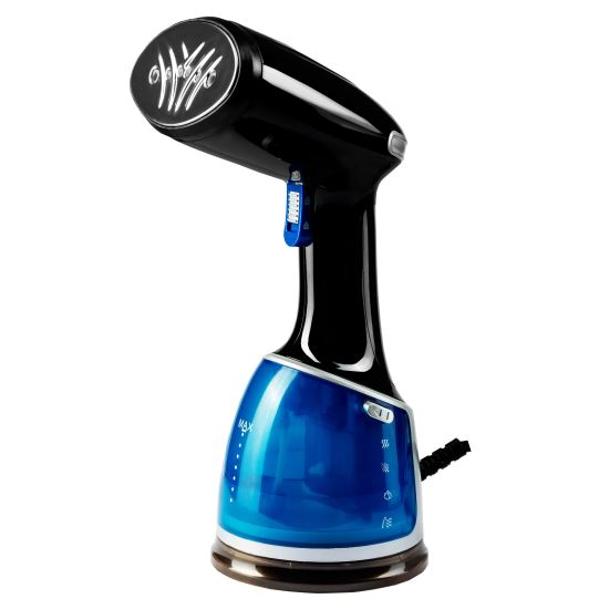 Вертикална ютия, Hausberg HB-7900NG, 1600W, подвижен резервоар 220 ml, черен/син