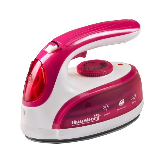 Ютия Hausberg HB-7910RS, 900W, резервоар за вода 50 мл, червено-бяла