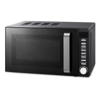 Cuptor cu microunde Hausberg HB-8003, 1200W, 6 trepte de putere, 20L, Control digital, Negru