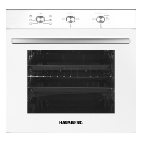 Cuptor incorporabil Hausberg HB-8053AB, Electric, Putere 2225 W, 71 l, 8 Functii, Ventilatie, Timer, Clasa A, Alb