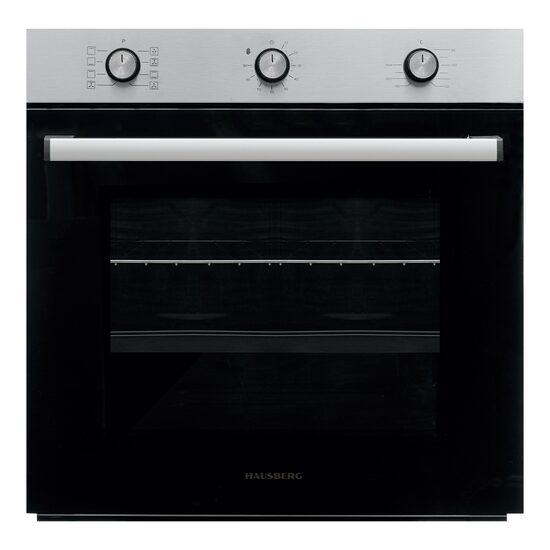 Cuptor incorporabil Hausberg HB-8053IN, Electric, Putere 2225 W, 71 l, 8 Functii, Ventilatie, Timer, Clasa A, Negru/Inox