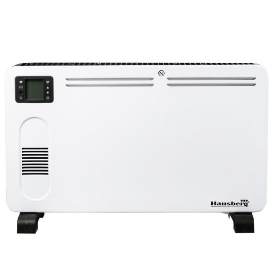 Convector Electric, Hausberg, Putere 2000W, 3 Trepte De Putere, Afisaj LCD, Plus Ventilator Turbo