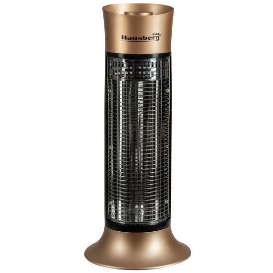 Radiator electric din fibra carbon Hausberg HB-8750AU, 900 W, 2 nivele de putere, exterior/interior, Auriu