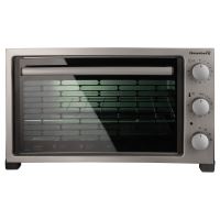 Cuptor electric Hausberg HB 9320 , 1420 W, 38 L, timer, termostat, 2 tavi, Gri/Negru