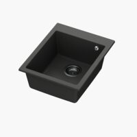 Chiuveta bucatarie Hausberg Sero HBC-9601, compozit, negru, 40 x 50 cm