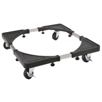 Suport pe roti reglabil pentru aragaz, masina spalat vase si frigider, Hausberg HB-H102R, dispozitiv franare roti