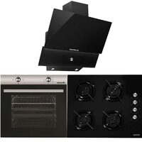 Pachet Cuptor Incorporabil Hausberg HB-8051IN, Electric, 76 l, 4 Functii, Clasa A + Plita incorporabila Hausberg HB-563, Gaz, 4 arzatoare, Negru + Hota Incorporabila decorativa Hausberg HB-2285NG, 60 cm, Filtru aluminiu, Negru