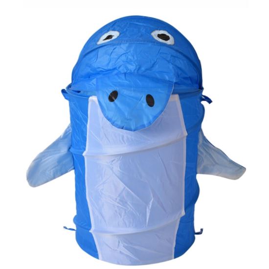 Cos pentru rufe forma delfin pliabil din panza Ertone MN002, Capacitate 1.28 litri, ideal pentru rufe si jucarii