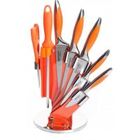 Set cutite colorate cu suport MN112, silicon colorat, lama din inox