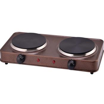 Plita electrica Ertone MN200MR, 1500W, 2 arzatoare, Maro