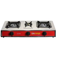 Minigaz cu 3 ochiuri Ertone MN205, inox, GPL (numai butelie), aprindere electronica
