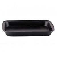 Tava dreptunghiulara pentru copt, Ertone ERT-MN 561B, anti-aderenta, 31x20,5x4 cm, Negru