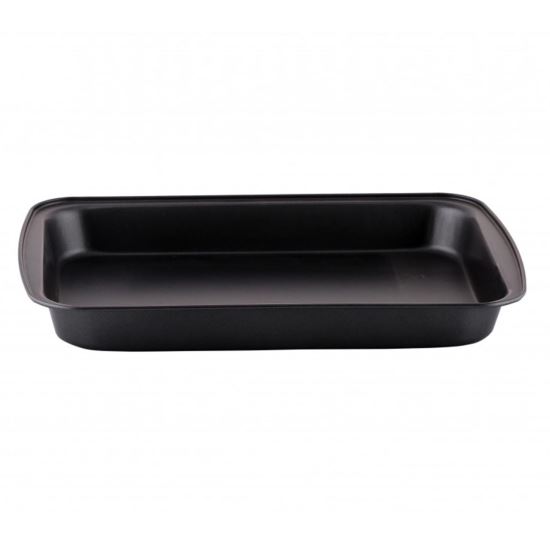 Tava dreptunghiulara pentru copt, Ertone ERT-MN 561B, anti-aderenta, 31x20,5x4 cm, Negru