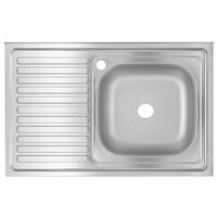 Chiuveta bucatarie Freddo SN7001D/Q32, pentru masca, finisaj anticalcar, cuva dreapta, 80x50cm, inox