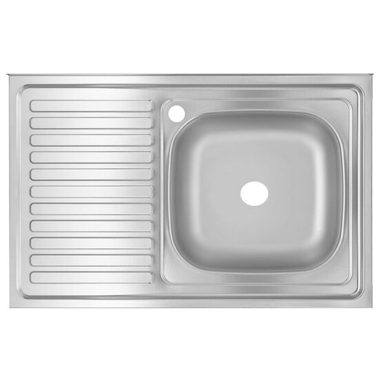 Chiuveta bucatarie Freddo SN7001D/Q32, pentru masca, finisaj anticalcar, cuva dreapta, 80x50cm, inox