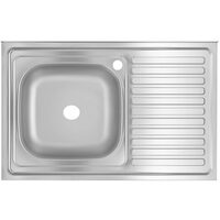 Chiuveta bucatarie Freddo SN7001S/Q32, pentru masca, finisaj anticalcar, cuva stanga, 80x50cm, inox