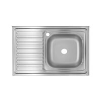 Chiuveta bucatarie Freddo SN7001D/Q90, pentru masca, finisaj anticalcar, cuva dreapta, 80x50cm, inox