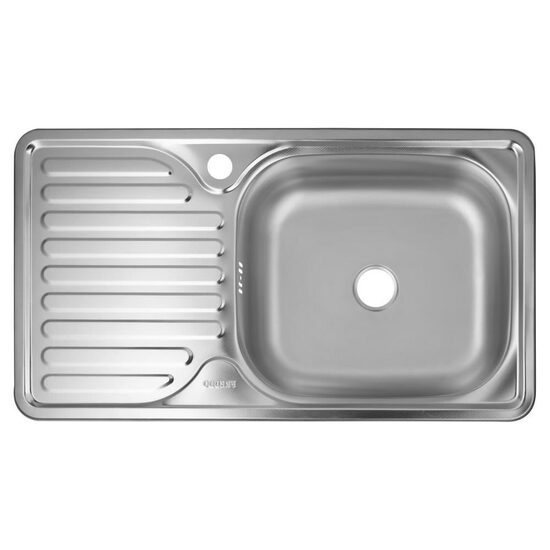 Chiuveta pentru bucatarie Freddo SN8002D, Cuva dreapta, Finisaj anticalcar, 76 x 42 cm, Inox