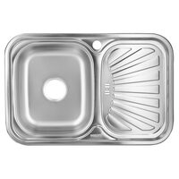 Chiuveta bucatarie Freddo SN9030S, pentru blat, 77x48cm, cuva stanga, anticalcar, inox