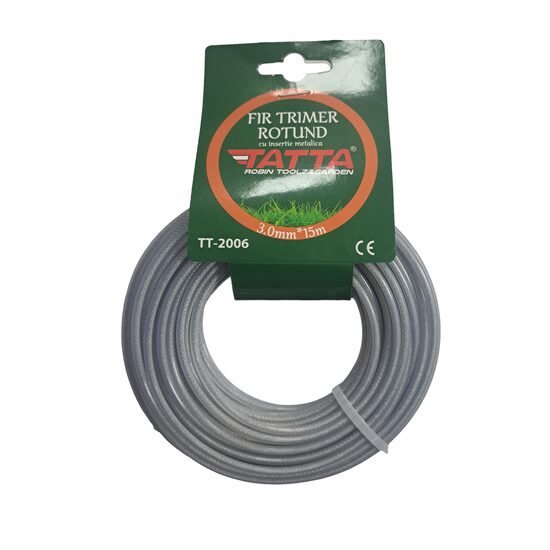 Fir trimer rotund cu insertie metalica TATTA TT-2006, grosime 3.0mm, 15m lungime