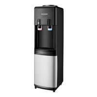 Диспенсър за вода HAUSBERG HB-6025NG, мощност на нагряване 550 W, мощност на охлаждане 80 W, резервоар за вода от неръждаема стомана, автоматичен термостат, черен