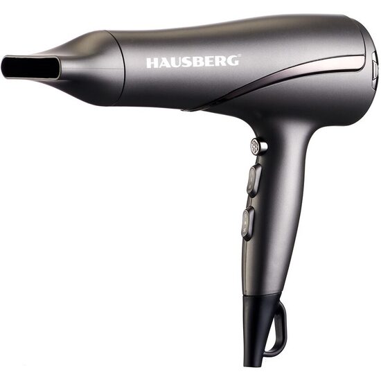 Uscator de par HAUSBERG HB-24GR, 1800 W - 2200 W, 2 viteze, 3 setari temperatura, functie uscare rapida, gri